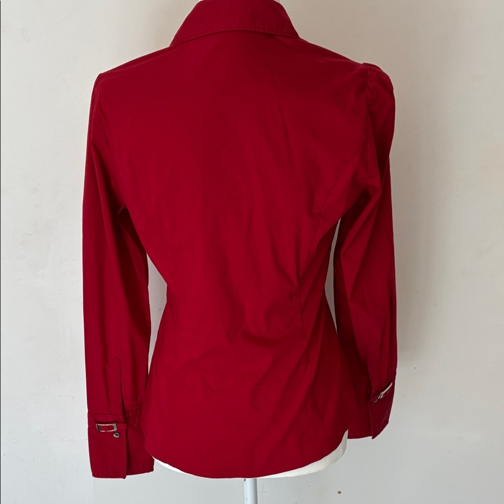 Express Deep Red Button-Down Shirt - Picture 4 of 7